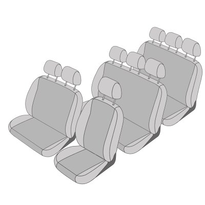 Ford Tourneo Custom II, ab Bj. 07/2023 - / Maßangefertigtes Komplettsetangebot 9-Sitzer