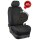 Citroen Berlingo III + XTR (Kasten) , ab Bj. 09/2018 - / Maßangefertigte Vordersitzbezüge 3-Sitzer (Fahrersitz + Doppelbeifahrersitz) :: 278. Stoff Alcantra-AIR / Stoff schwarz