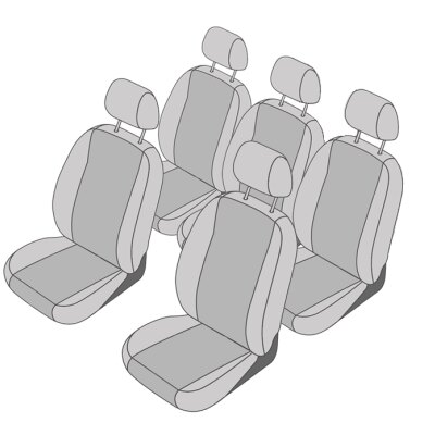 VW Sharan II, ab Bj. 2010 - / Ma&szlig;angefertigtes Komplettsetangebot 5-Sitzer