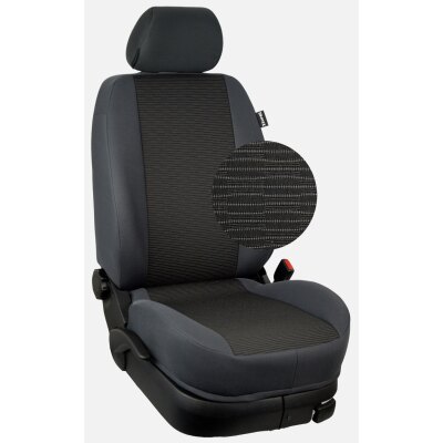 VW T6 / T6.1 Transporter / Caravelle, Bj. 06/2015 - / Maßangefertigte Vordersitzbezüge (Einzelsitze) :: 281. Stoff Orlando / Stoff anthrazit