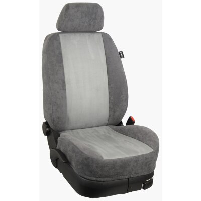 VW T6 / T6.1 Transporter / Caravelle, Bj. 06/2015 - / Maßangefertigtes Komplettset 5-Sitzer :: 284. Stoff Alcantra-grau / Frottee-grau