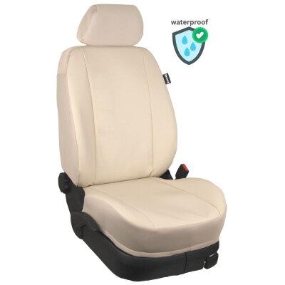 Wohnmobil Fiat Ducato PLA S 741 / Maßangefertigter Rücksitzbezug (4-teilig) :: 280. Kunstleder Elfenbein / Kunstleder Elfenbein / Stoff creme