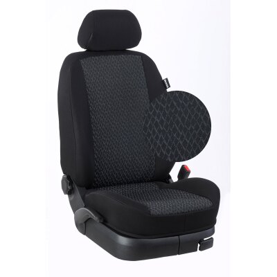 VW Tayron, ab Bj. 2025 - / Maßangefertigter Rücksitzbezug ( 2. Reihe ) :: 006. Stoff Modena / Stoff schwarz