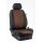 *VW T5 Multivan / California Beach Facelift, Bj. 2009 - 2015, Komplettset 7-Sitzer im Design Kunstleder Karo-mokka / Stoff schwarz, Art.Nr.: 9530