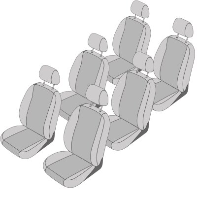 Fiat Scudo III + E-Scudo Kombi / Van, Bj. 2021 - / Maßangefertigtes Komplettsetangebot 6-Sitzer