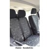 VW T6 / T6.1 Doka Doppelkabine, Bj. 06/2015 - / Maßangefertigte Vordersitzbezüge 3-Sitzer (Fahrersitz + Doppelbeifahrersitz)