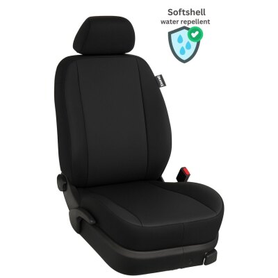 VW Passat 3G/B8, ab Bj. 2014 - / Maßangefertigter Rücksitzbezug :: 307. Stoff Softshel-schwarz / Stoff Softshel-schwarz / Stoff schwarz