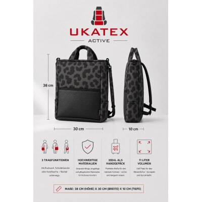 Travel Backpack „Active“ – Dark Leopard