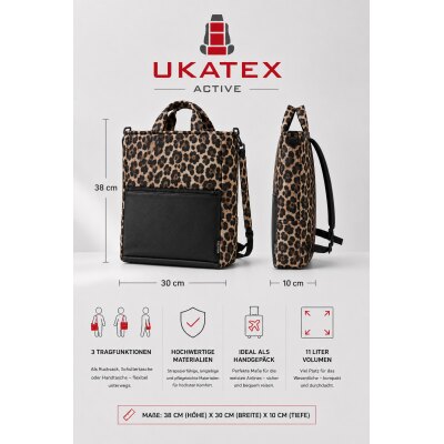 Travel Backpack „Active“ – Leopard