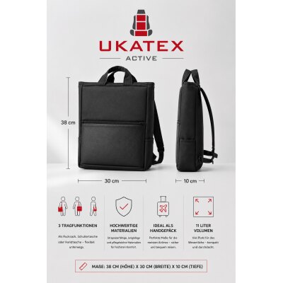 Travel Backpack „Active“ – Alcantra-schwarz