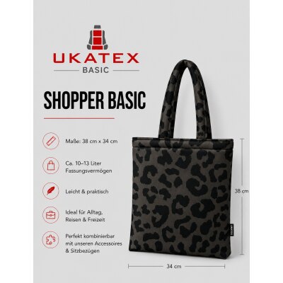 Shopper Bag "Basic" - Dark Leopard