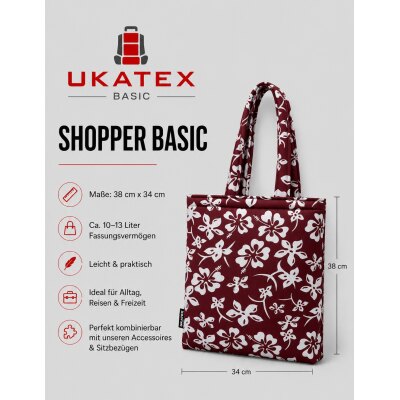 Shopper Bag "Basic" - Hawaii-rot