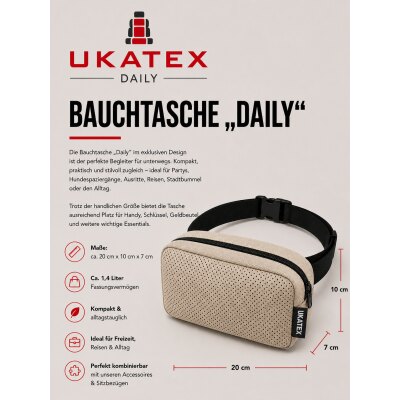 Crossbody „Daily“ – Alcantra-AIR-beige