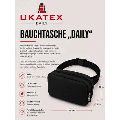 Crossbody „Daily“ – Alcantra-AIR-schwarz