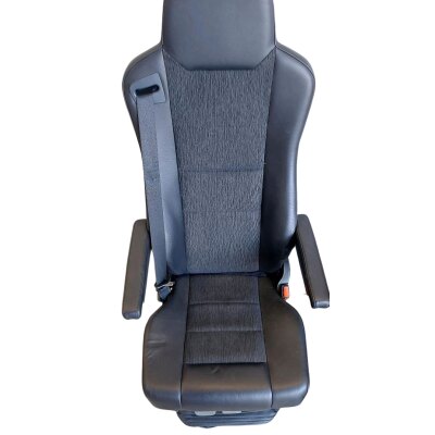 *Wohnmobil Pilotsitz Isringhausen 6860, 2 Vordersitzbezüge im Design Alcantra-AIR-beige / Stoff beige, Art.Nr.: 9545