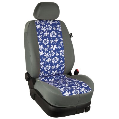 *Mercedes Marco Polo Activity (W447) Maßgefertigter Rücksitzbezug für Dreierbank mit Bettfunktion im Design Stoff Hawaii blau / Stoff grau, Art.Nr.: 9549
