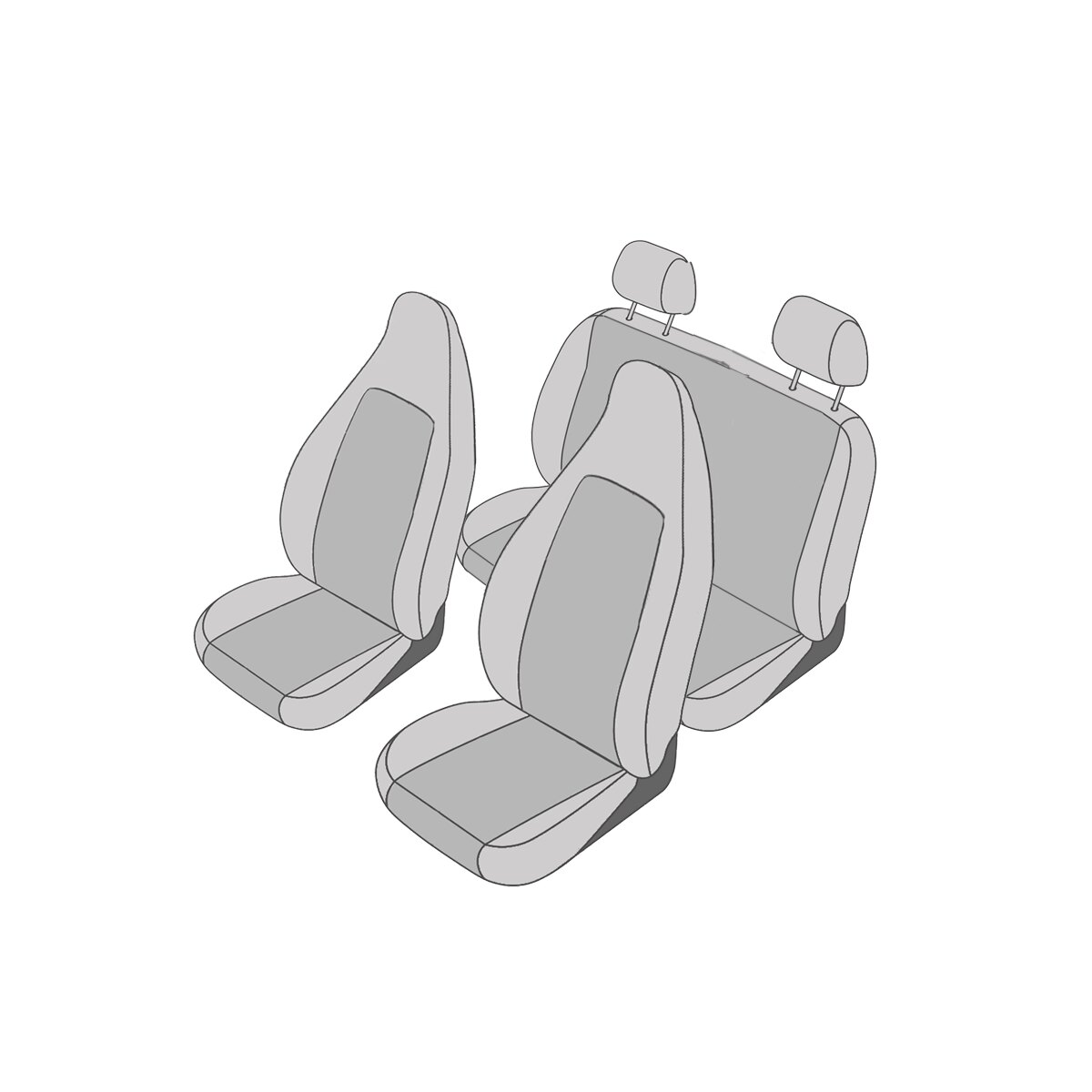 VW Up Sitzbezüge für die Vorder- und Rücksitze, 259,98 €