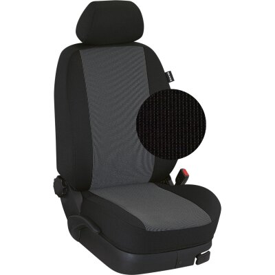 *Mercedes Citan W415, Bj. 09/2012 - 2021, Maßangefertigte Vordersitzbezüge im Design Stoff Piräus / schwarz, Art.Nr.: 9556