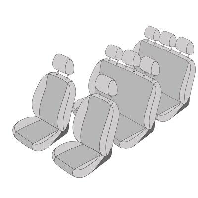 VW T7 Multivan, Bj. 10/2021 - / Maßangefertigtes Komplettset 8-Sitzer